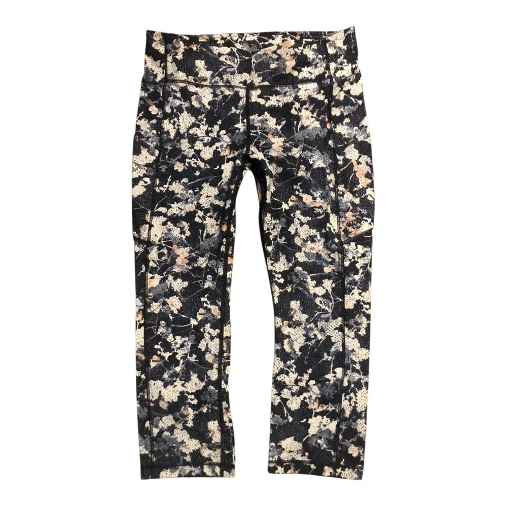 Lululemon Spring Bloom Spring Up Crop Leggings Size 10 - Picture 3 of 7